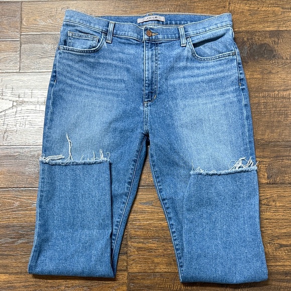 Joe's Jeans Classic Blue Denim with Distressed Hem HR size 30 - Picture 2 of 4